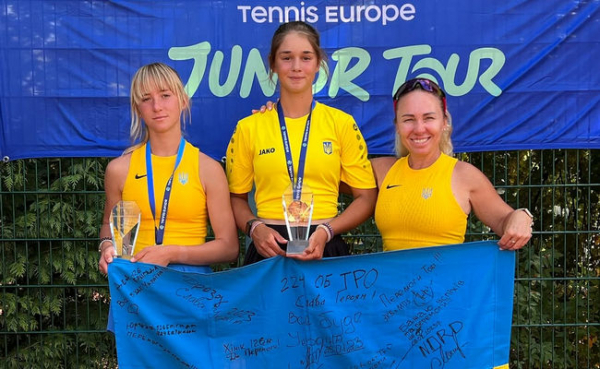 Українські тенісистки Бєлінська та Скрип стали чемпіонками Європи U-14 у парному розряді
